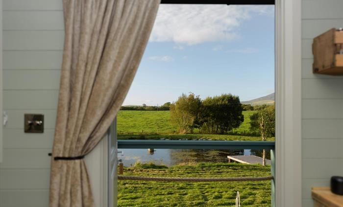 View from Joan - Brook Cottage Shepherd Huts